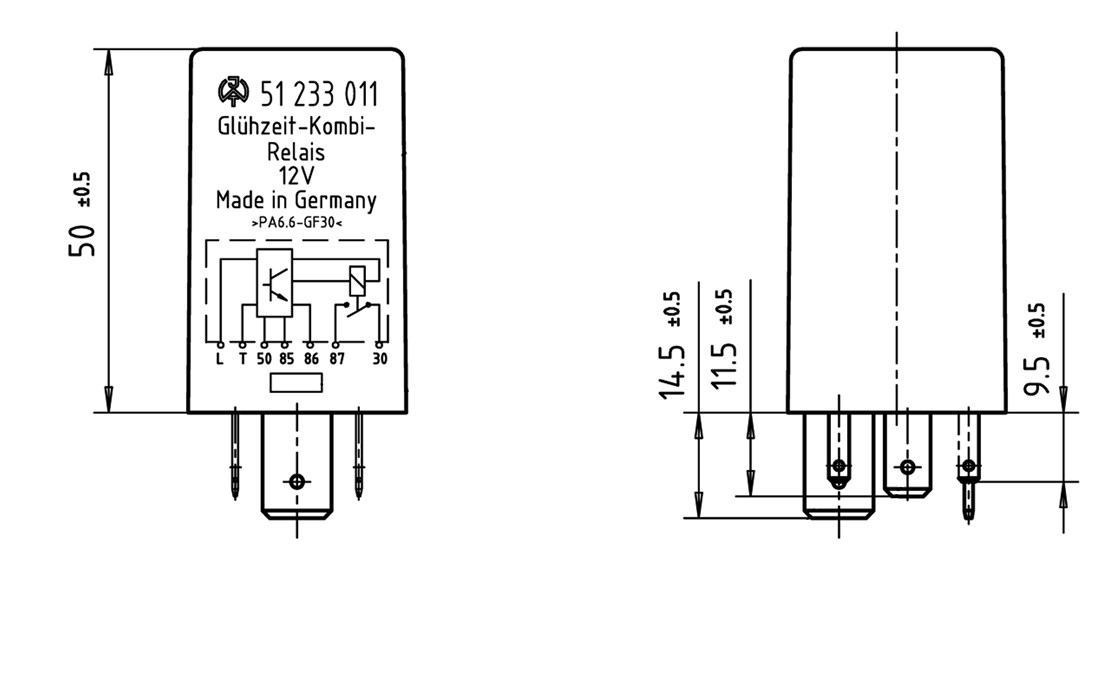 Preheating Relay 12V