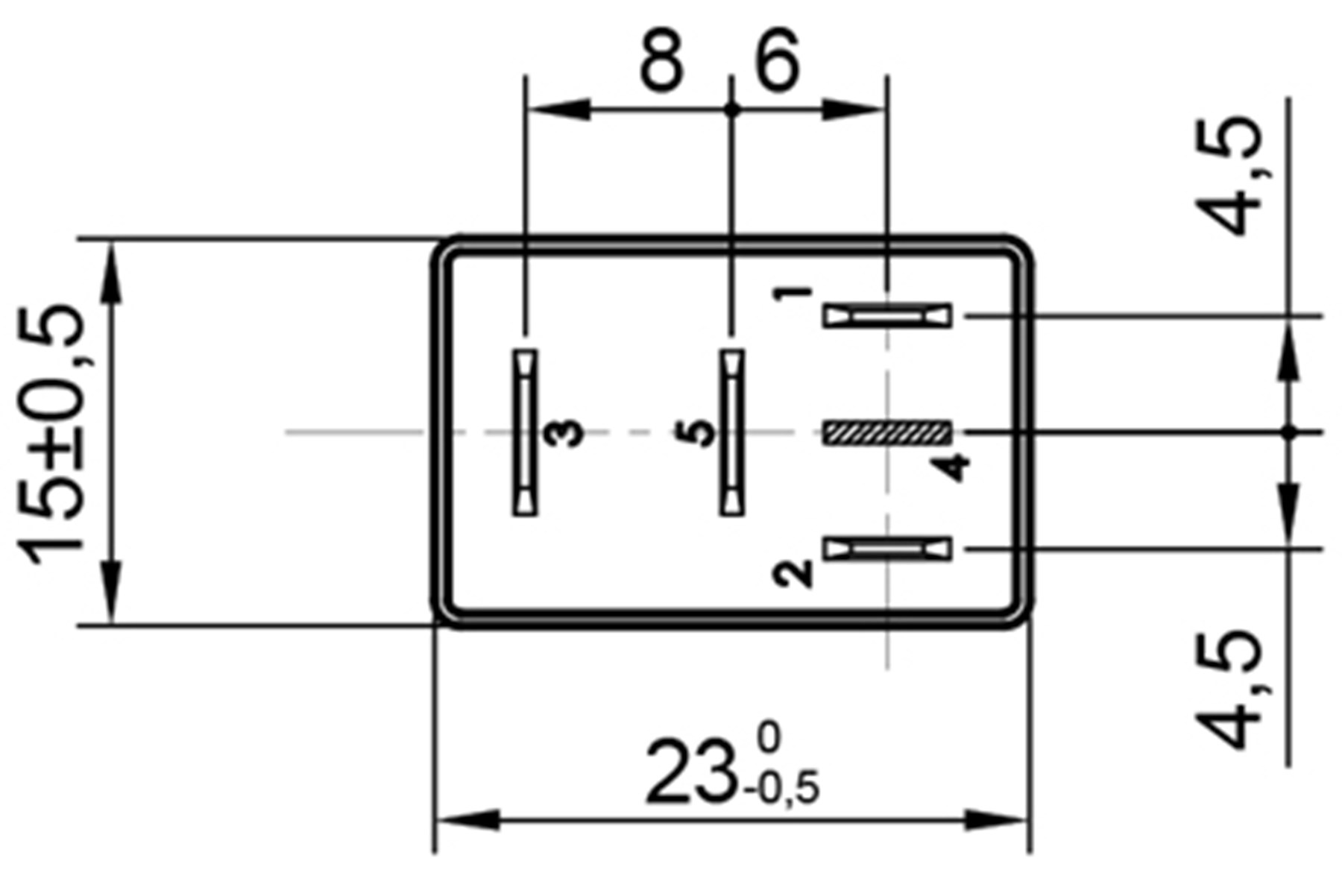 Micro-Relay N.O. 12V/25A