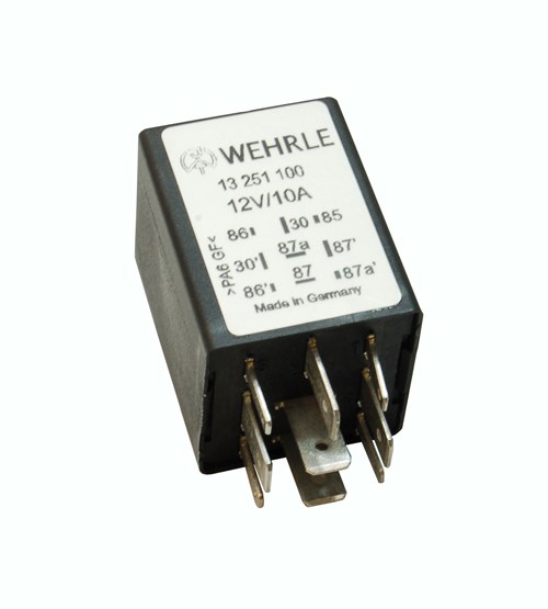 Double Relay 12V 2x10A w. diode