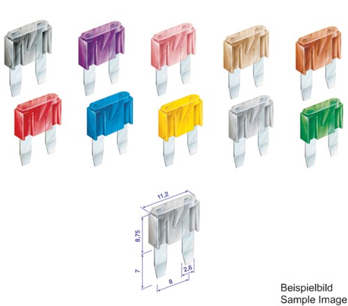 FLACHSTECKSICHERUNGEN MINI 3 A VIOLETTE